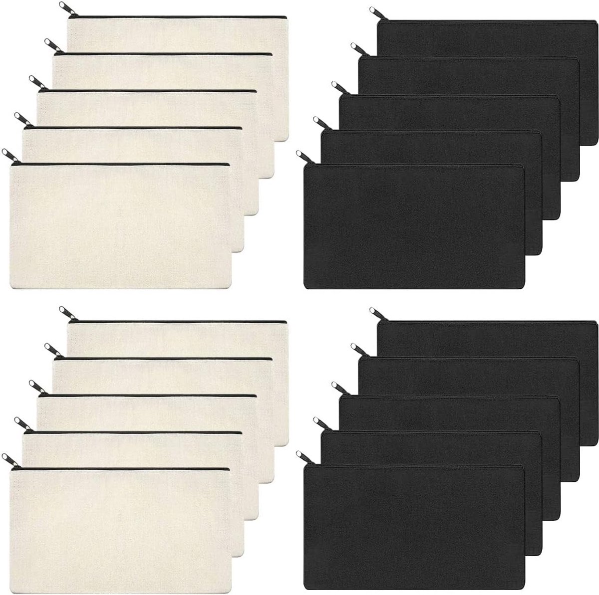 Etui om te beschilderen, doe-het-zelf make-uptas, 20 stuks stoffen