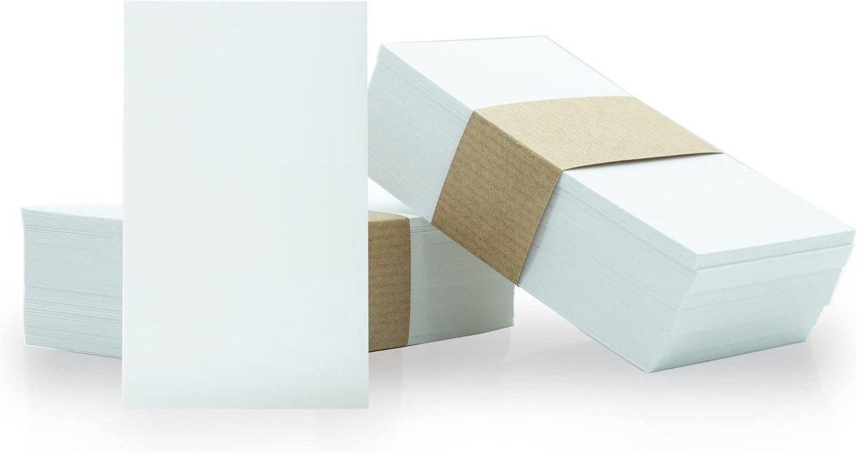 Pack of 200 White Paper Cards Messages, Crafts, Congratulations