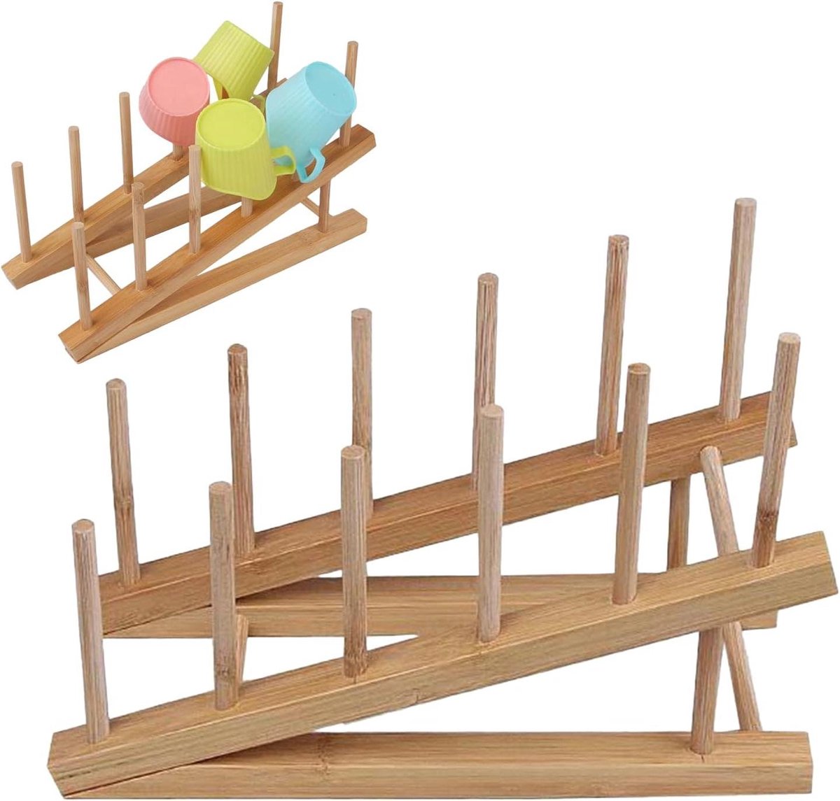 Legpuzzel Organizer - Puzzel Opbergrek - Puzzels Tonen - Houten Constructie - 30 cm - Natuurlijk Hout