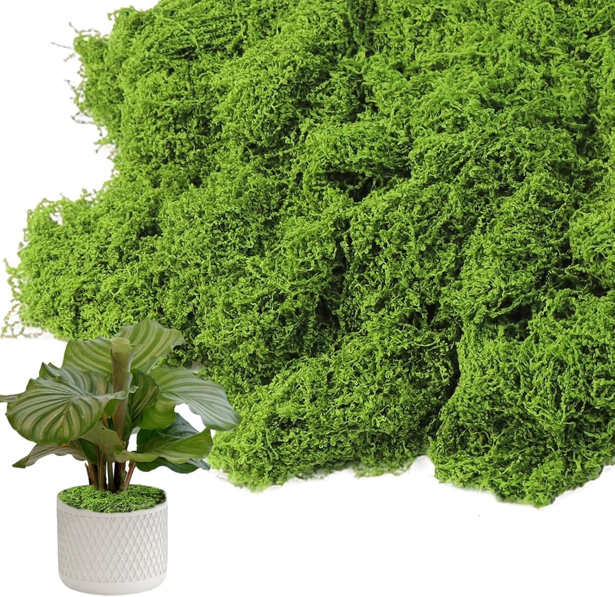 Kunstplanten, 150 ml nepmos voor woonkamer, kantoor, bureau