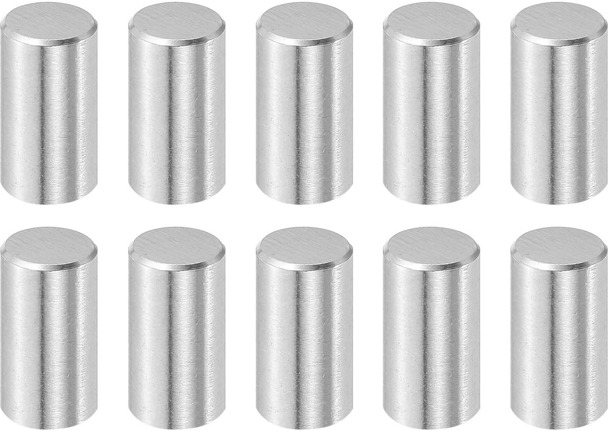 10 stuks 10 mm x 20 mm plugstiften, 316L roestvrij staal cilindrische