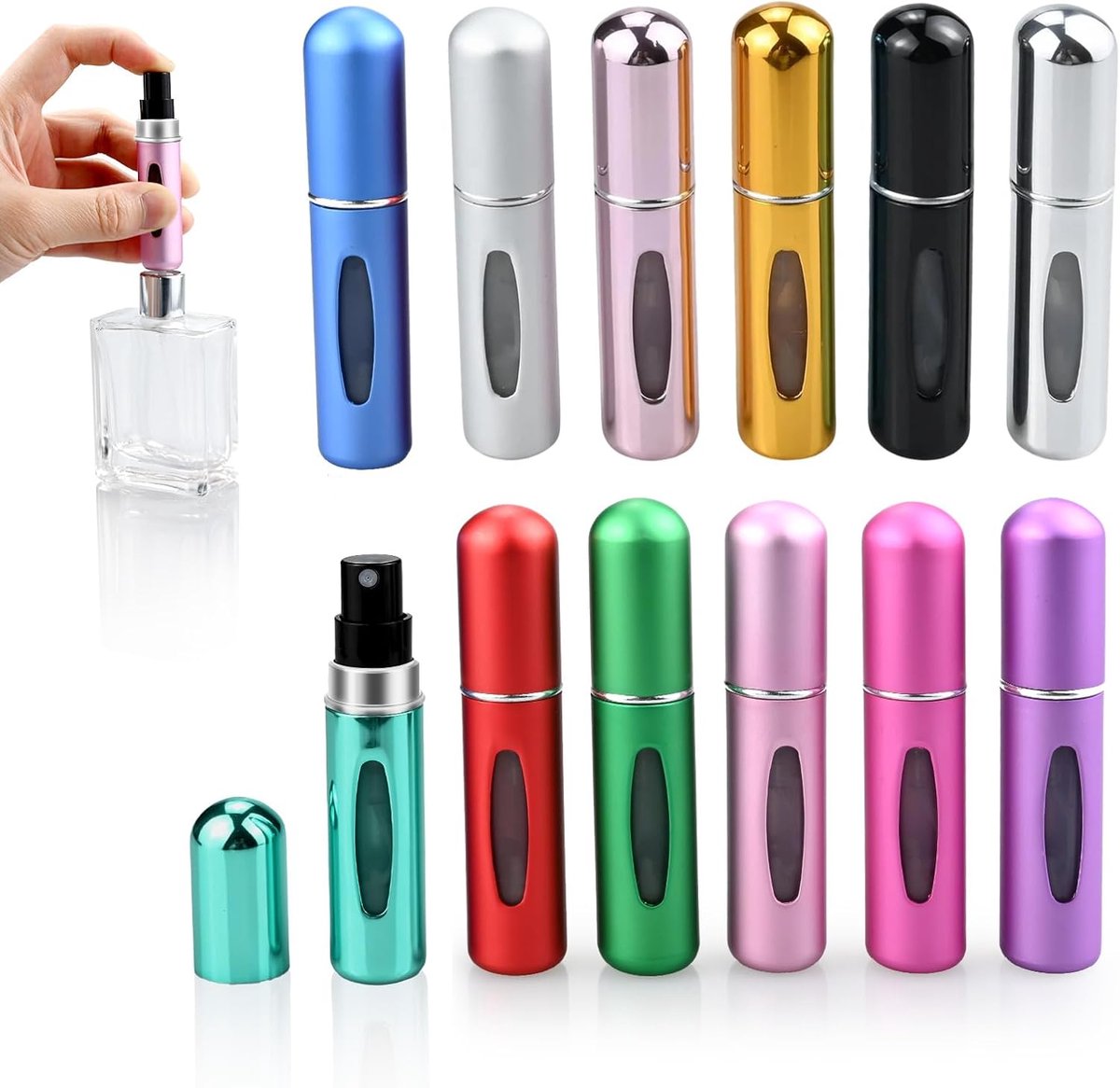 12 stuks 5 ml parfumverstuiver, navulbaar, parfumverstuiver voor