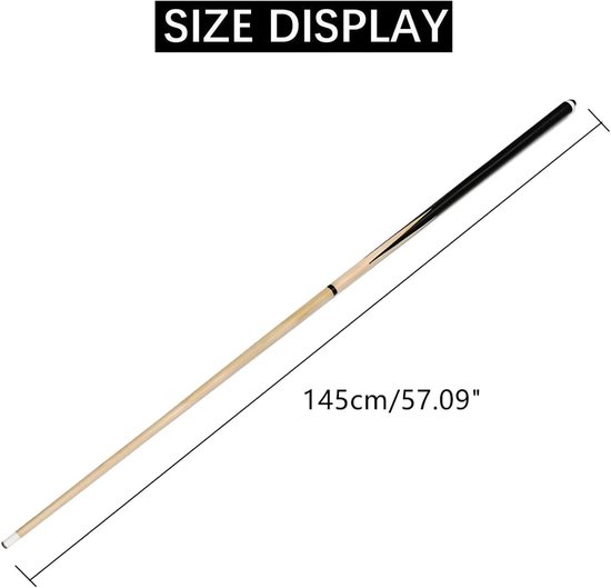 Biljartkeu Set - Pool Keu - Biljart Spelen - Handmatig Gepolijst - 145 cm - Multicolor — afbeelding 4