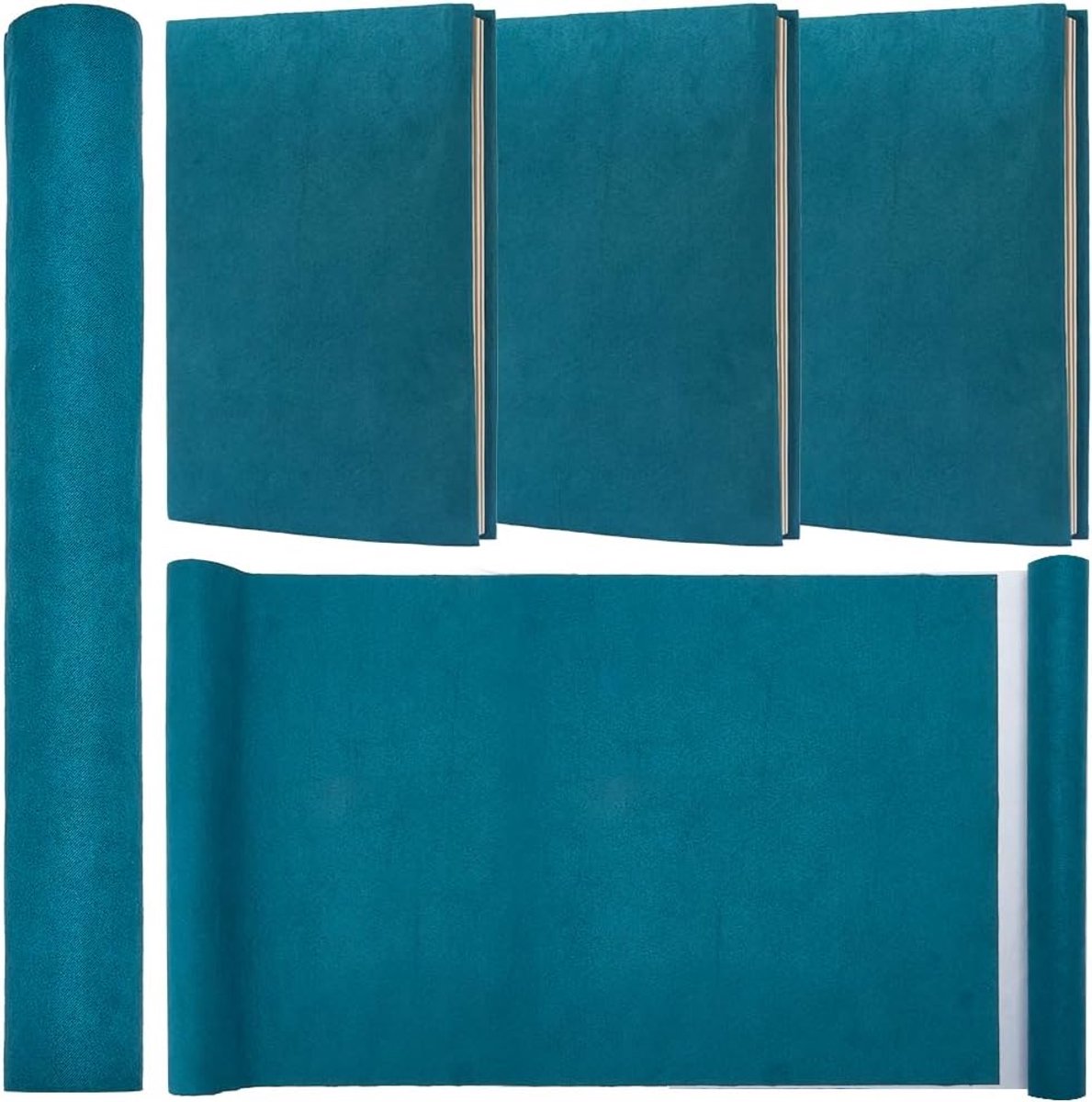 Suède kaftdoek van 130 x 30 cm voor A4-A8 boekenbinding, stoffen voor-, papieren achterkant voor album‘s, scraps, opslag, doe-het-zelf bedekkende beschermende boekbindingsbenodigdheden, groen