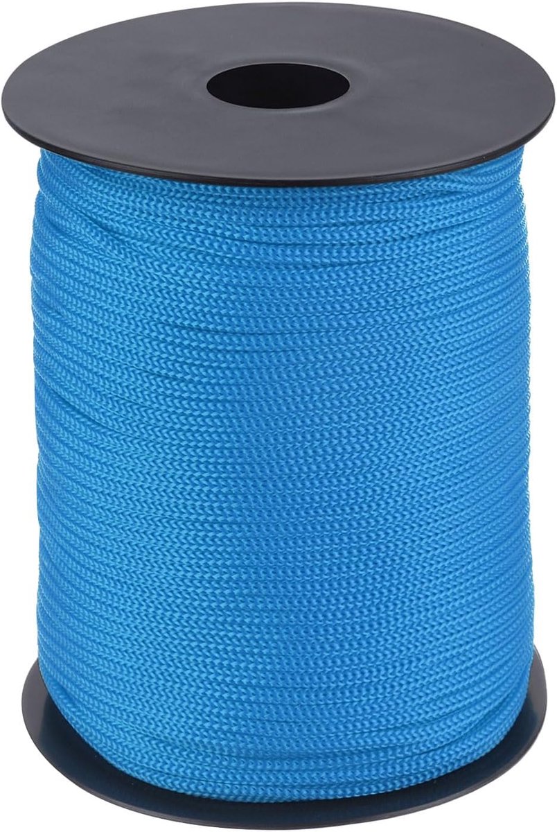 Touw 3mm Polypropyleen touw 100m PP gevlochten lijn textieltouw lijn nylon koord scheurvast touw kunststof touw voor waslijn camping wandelen outdoor, marineblauw
