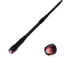Dual Band Telescopische Antenne 136-174/400-460MHz met SMA-vrouwelijke connector voor Baofeng UV-5R BF-F8HP 888S Handheld Radio's, Flexibel & Uitschuifbaar voor Uitgebreid Bereik