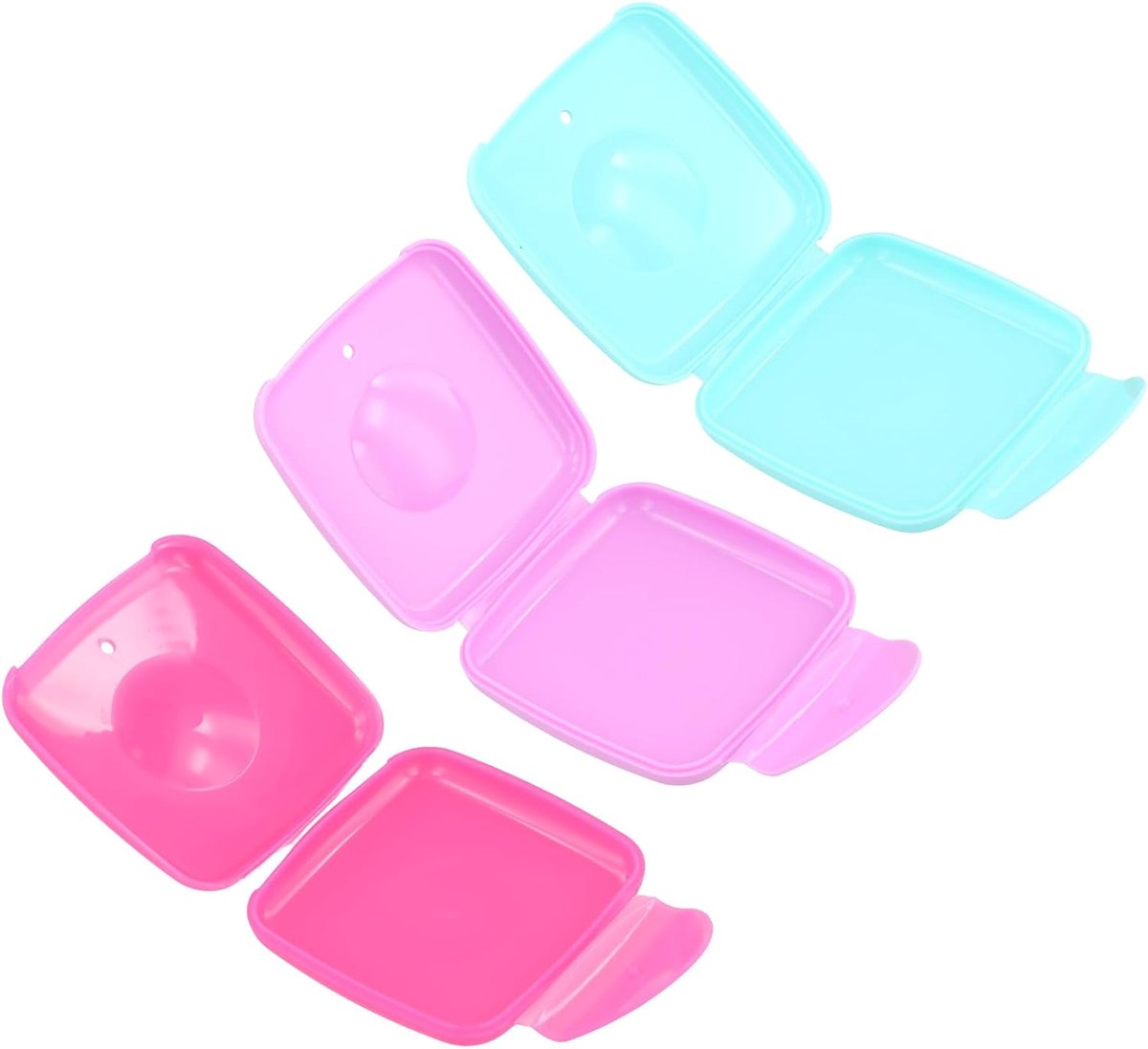 3 stuks tampon opbergdoos, draagbare tamponbox voor reizen en onderweg, damesopbergdoos in willekeurige kleuren, praktisch en discreet