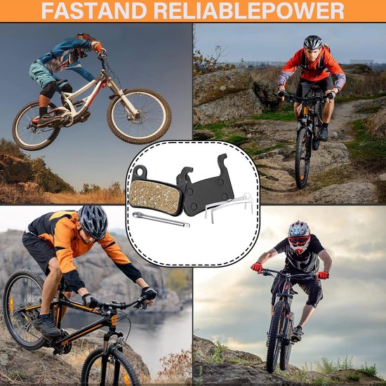 4 Stuks Hars-Half-Metalen Remblokken voor Fiets, MTB-Hydraulische Schijfremblokken, Mountainbike — afbeelding 4