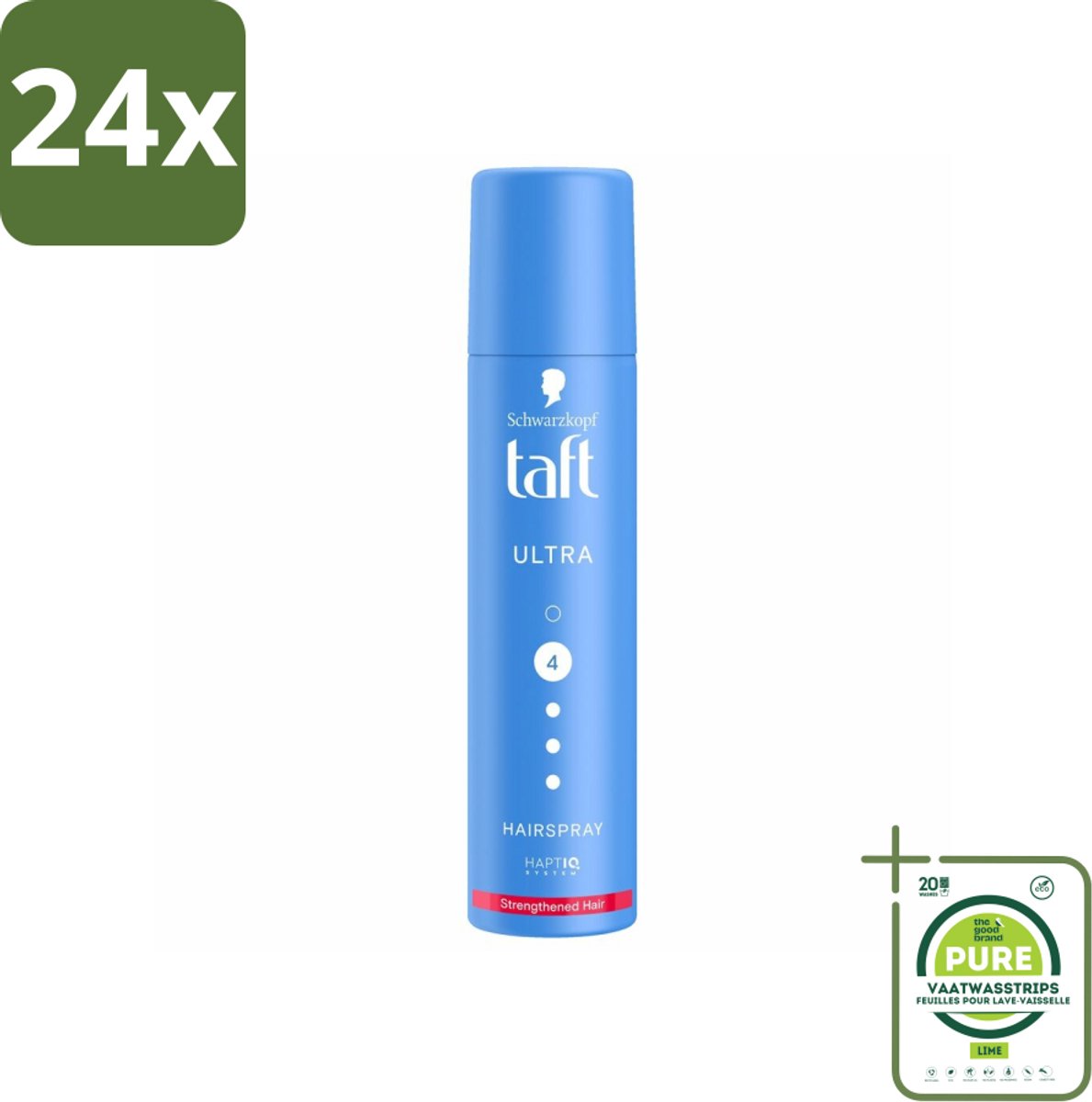 Taft - Ultra 4 - Haarspray Mini - Sterke hold voor onderweg - 75 ml - Voordeelverpakking - 24 stuks - Haarspray - Taft Ultra