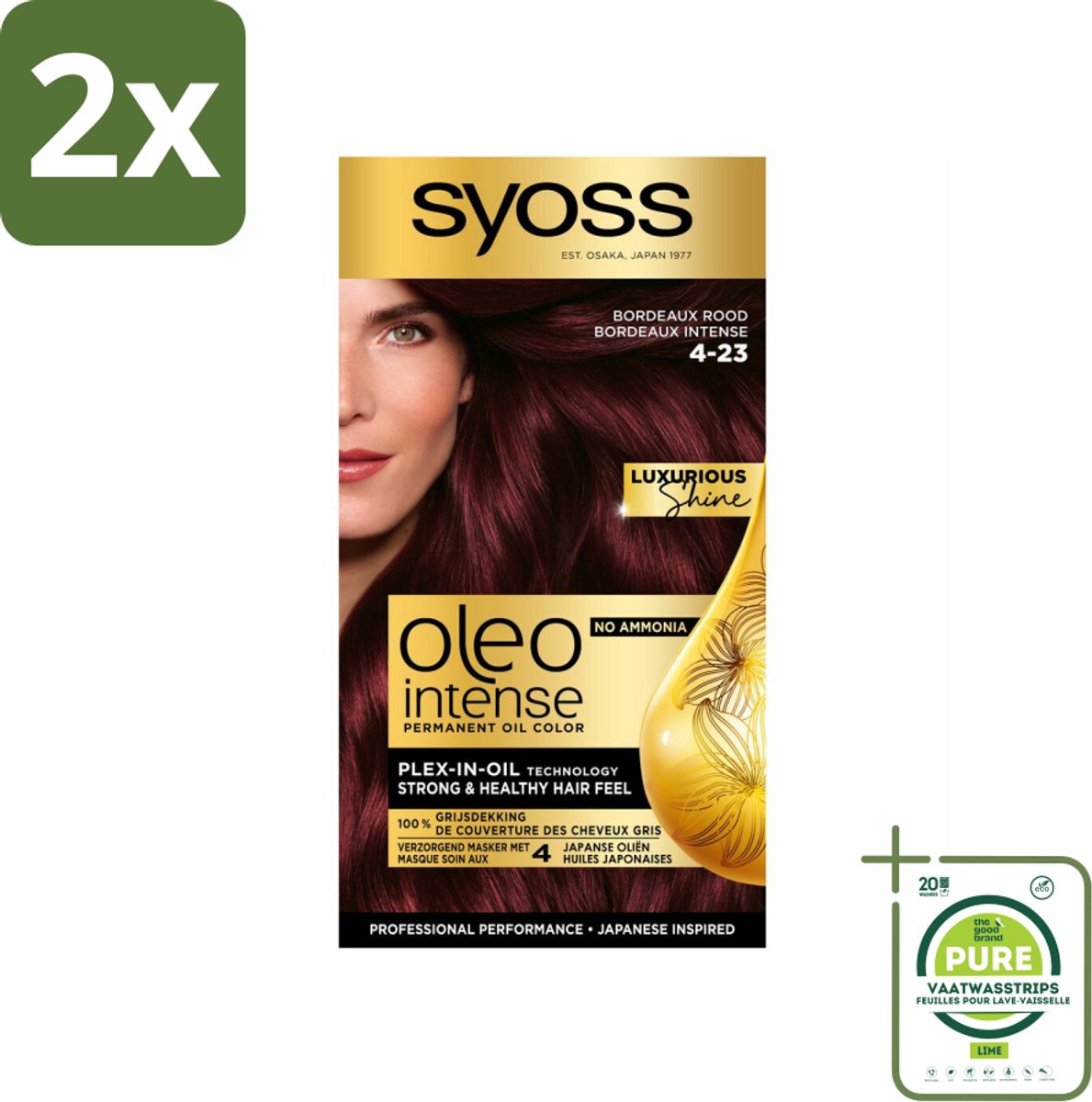 Syoss Oleo Intense - Haarverf - 4-23 - Bordeaux Rood - 115ml x 2