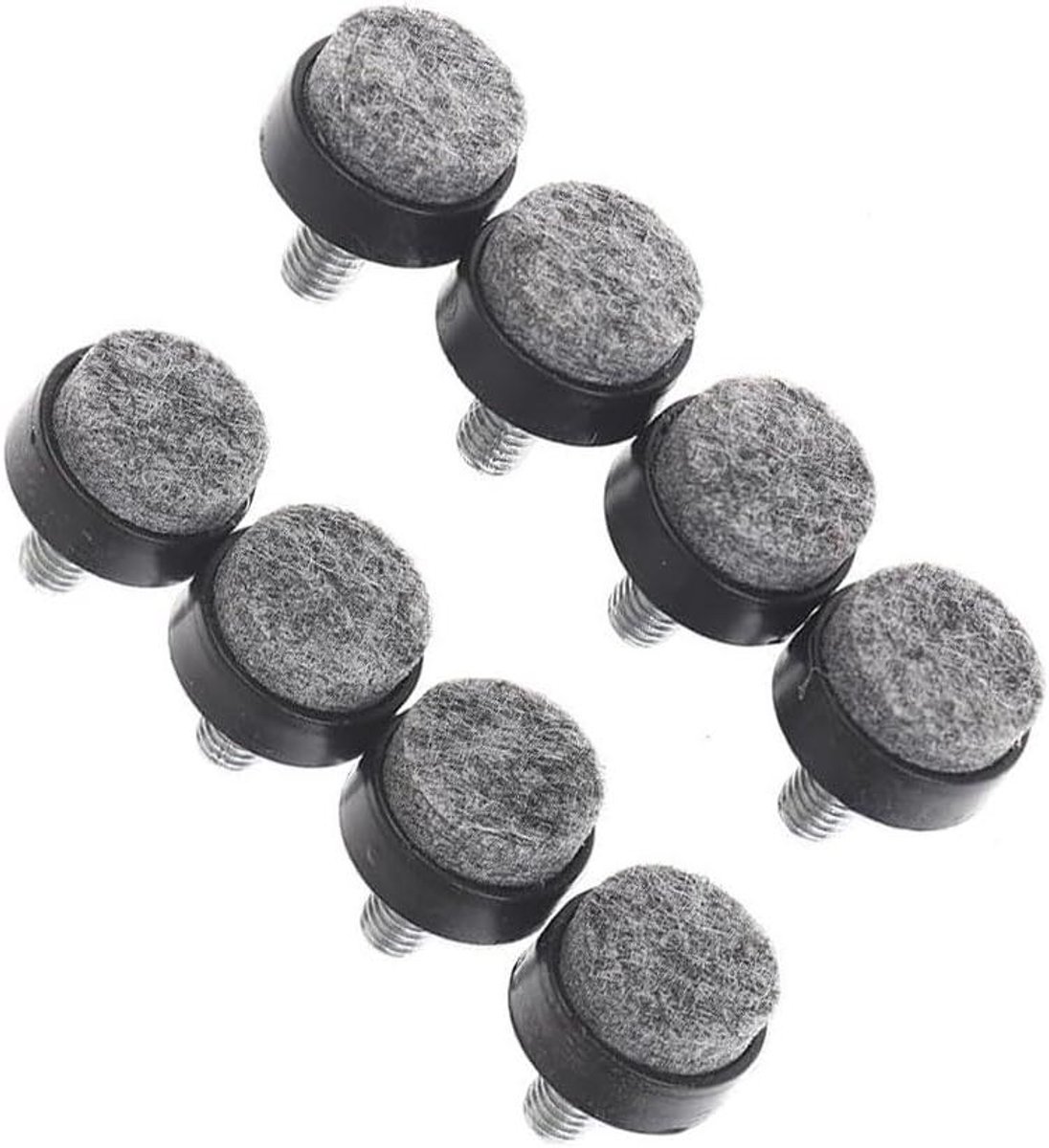 Meubelvilten Pads - Vloerbeschermers - Meubels Stabiliseren - Verstelbare Schroeven - 8 Stuks - Zwart