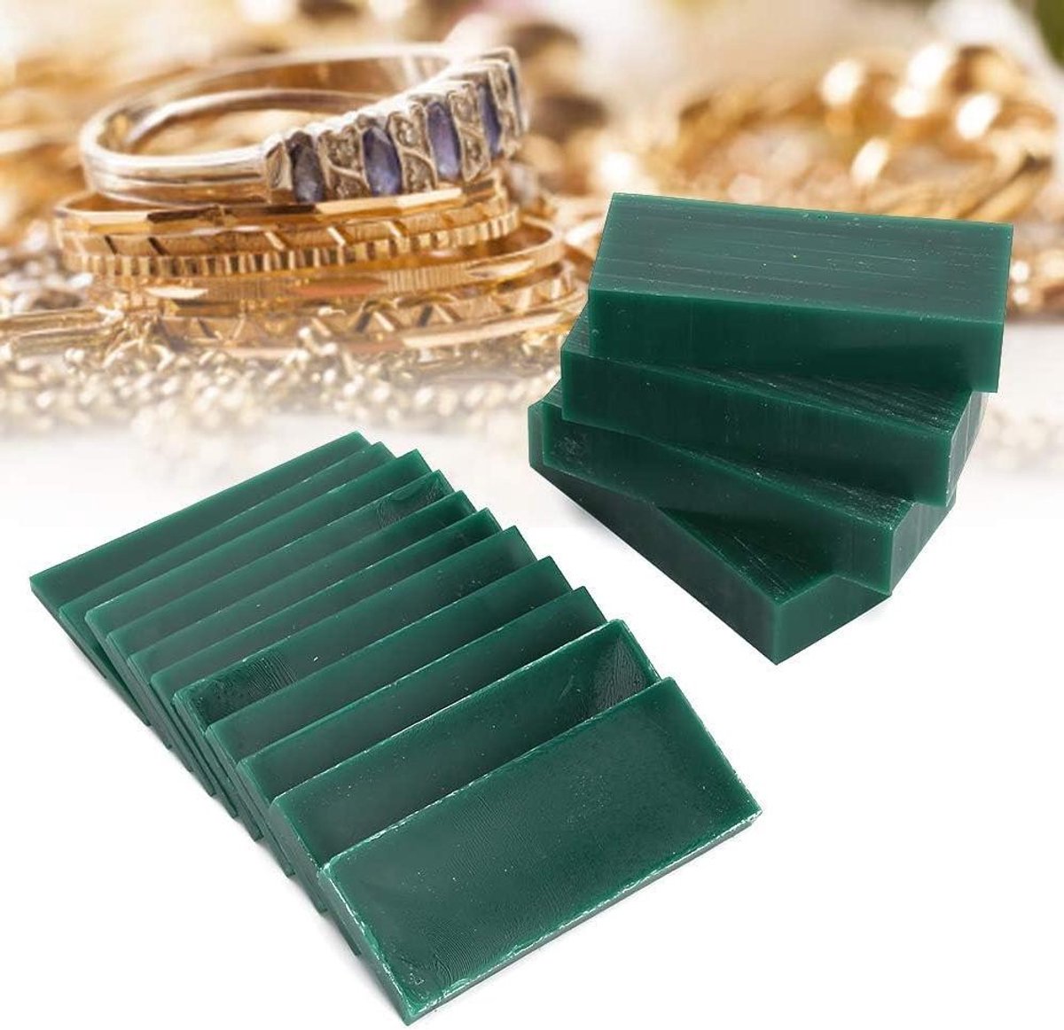 Sieraden Carving Wax - Modelleren Wax Sets - Sieraden Maken - Glad Oppervlak - 15 Stuks - Groen