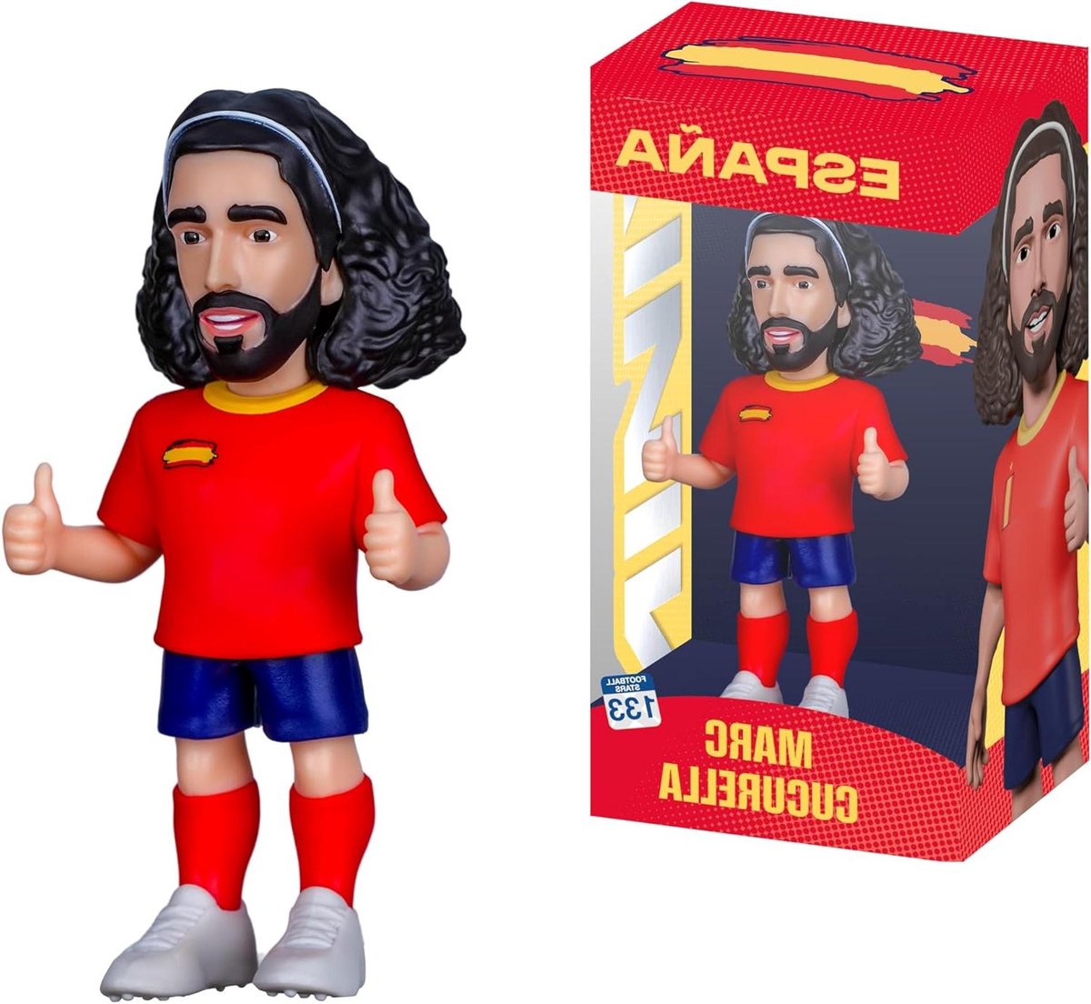 Voetbal Ster Figuur - Verzamelbeeldje Speler - Verzamelen Thuis - Officieel Gelicentieerd - 7 cm - Meerkleurig