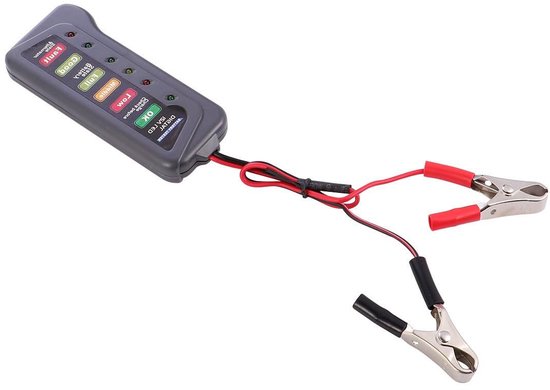 Accutester - Spanningsmeter Batterij - Voertuigonderhoud - Digitale Weergave - 15 x 12 x 2 cm - Zwart