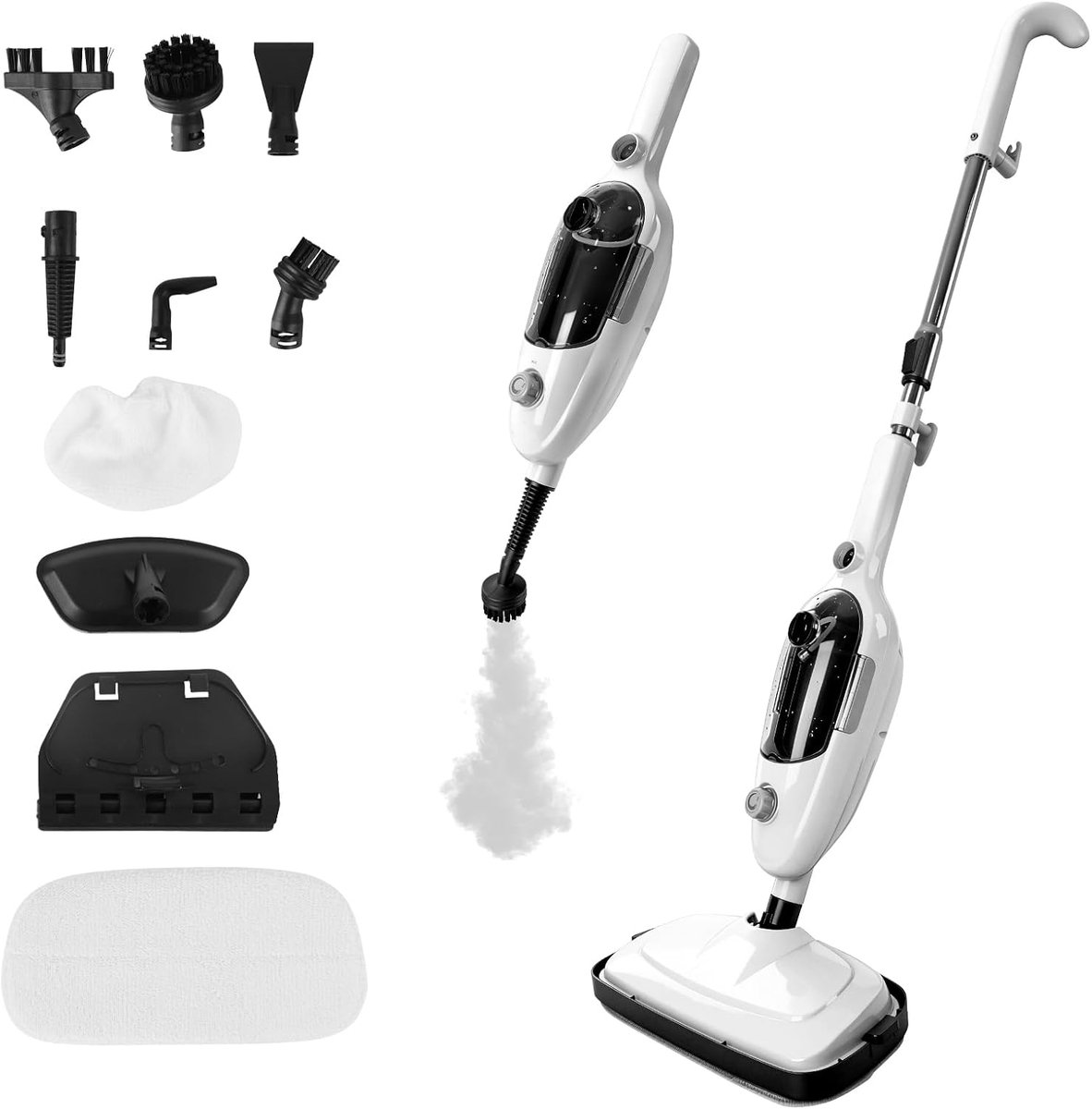 Handstoomreiniger 1300 W - 300 ml multifunctioneel - 100 graden Celsius - chemicaliënvrij reinigen - SnelShoppen