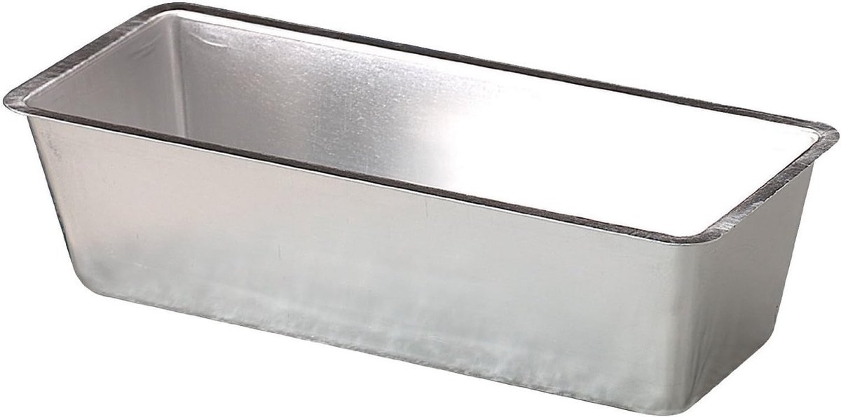 SnelShoppen - Aluminium Plumcake Bakvorm 18 cm - Shockbestendig, Goede Warmtedistributie, Silver - Ideaal voor Feestjes, Keuken en Bakliefhebbers