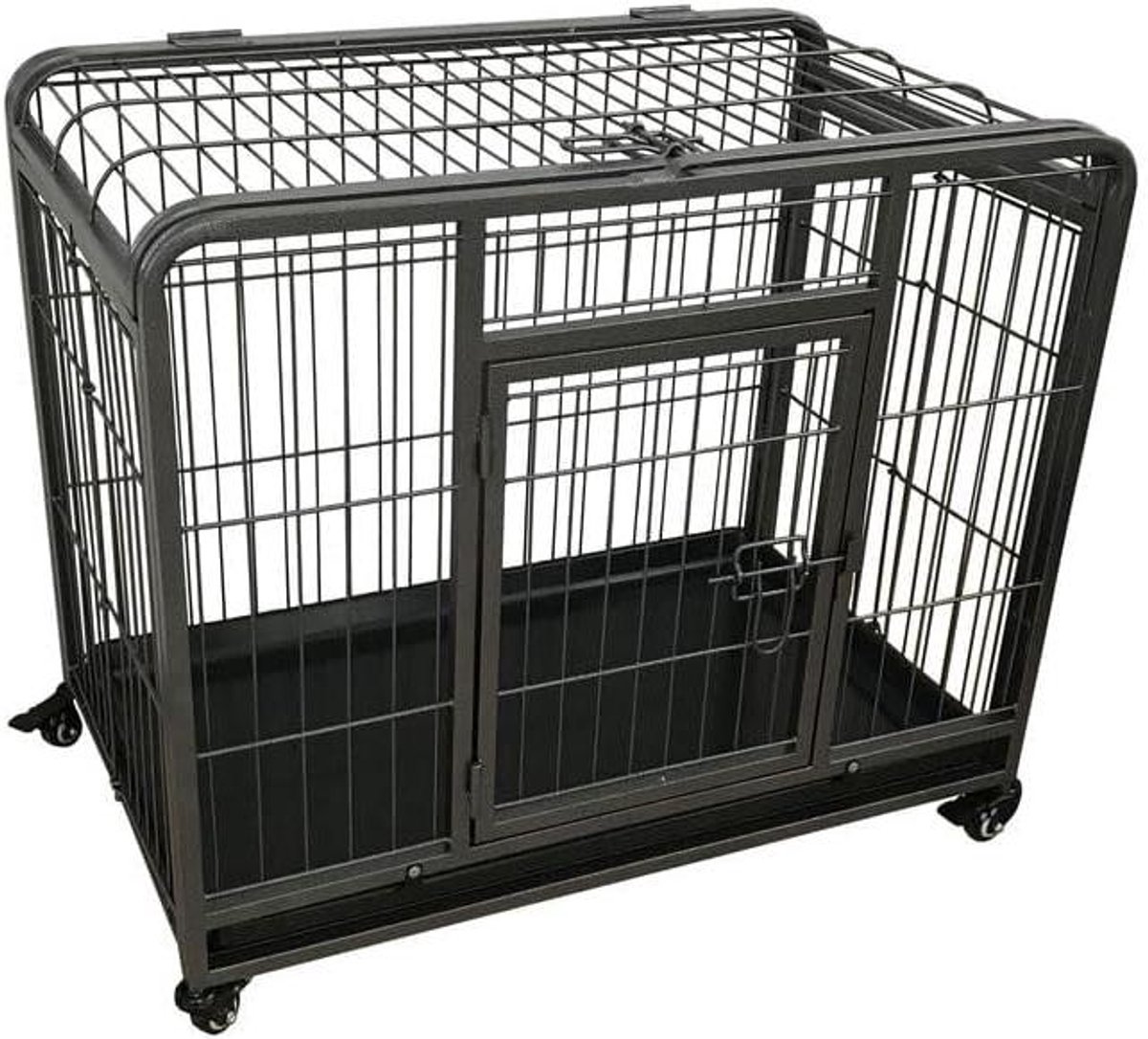 Hondenbench Opvouwbaar - Hondenkooi Transportbox - Veilig Vervoer - Heavy Duty Constructie - 93x61x69 CM - Onbekend