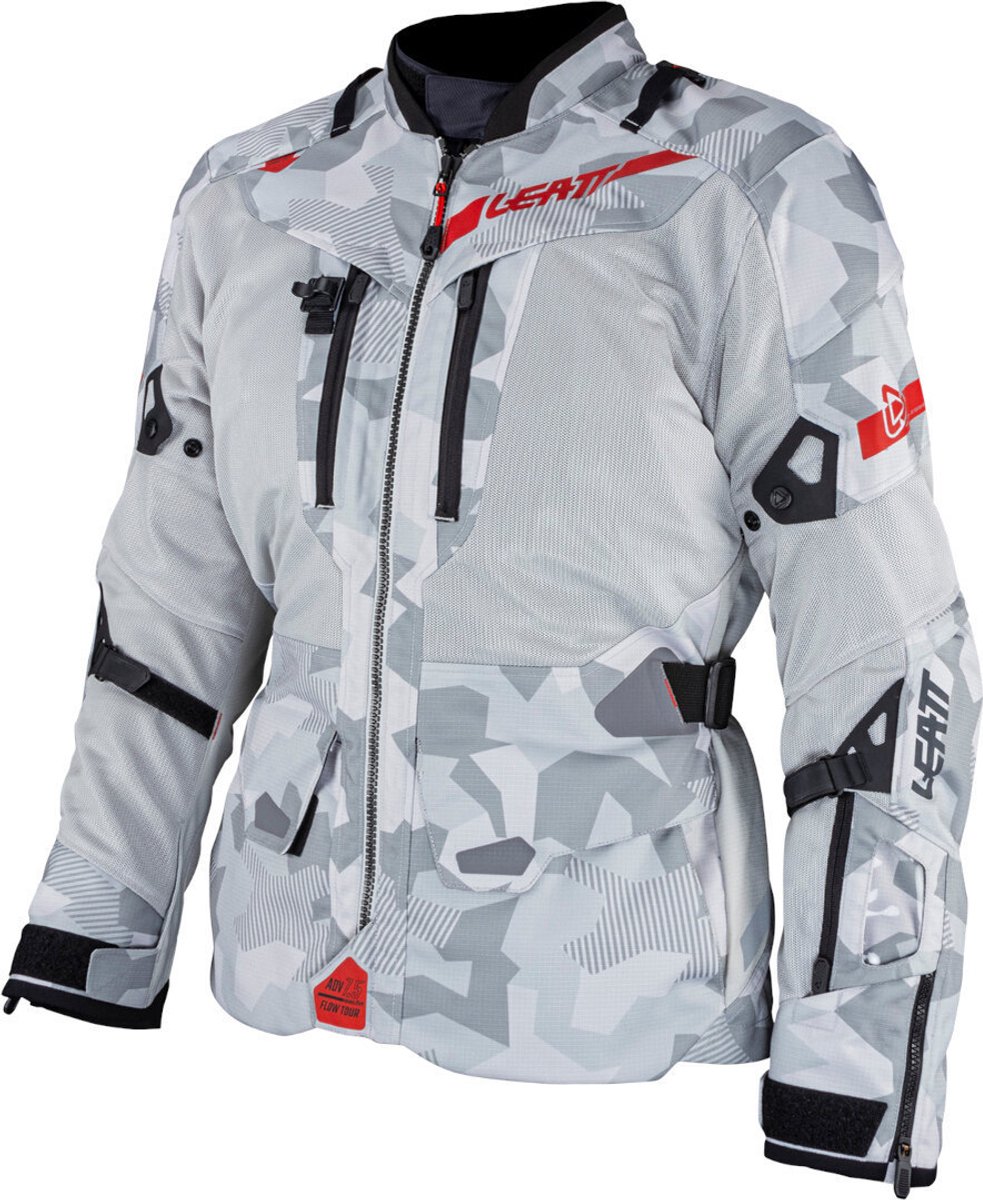 Leatt ADV FlowTour 7.5 Staal Lichtgrijs Waterdichte Textieljas Jas Zilver