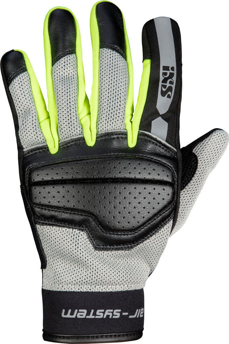 IXS Evo-Air Dames Zwart Grijs Geel Handschoenen - Handschoen