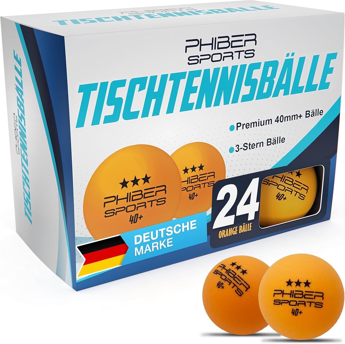 Tafeltennisballen - Oranje - 40 mm - Premium 3-sterren - Voor Beginners en Professionals