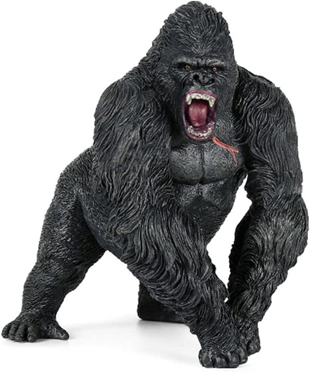 Gorilla Actiefiguur - Apenbeeldje Speelgoed - Educatief Spel - Realistisch Gedetailleerd - 14 cm x 11 cm x 12.5 cm