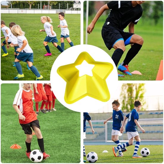 Sport Trainingskegels - Markering kegels - Veld Training - Stervormig ontwerp - 7 cm hoog - Geel — afbeelding 2