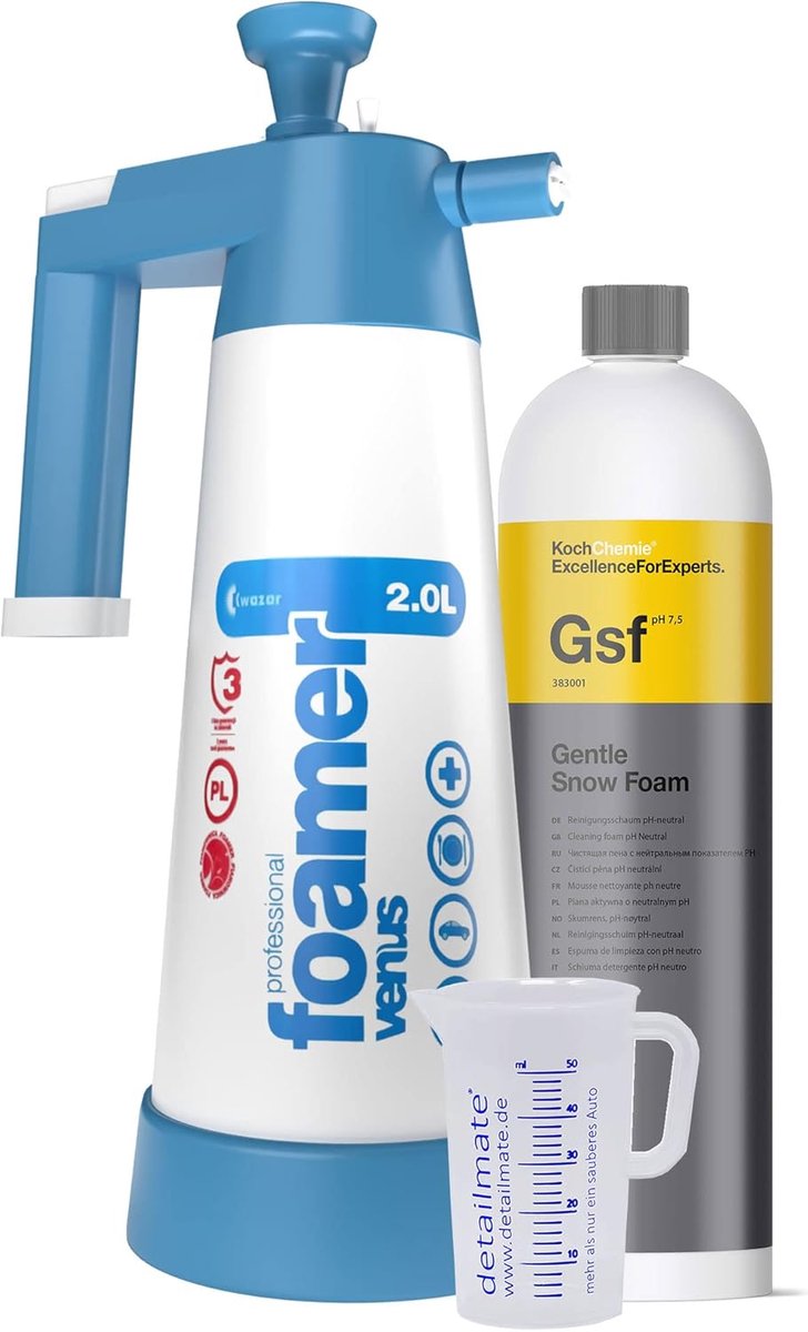 SnelShoppen - Prewash Cleaning Foam, pH Neutraal, Insectenverwijderaar, Foam Sprayer, 2L met Accessoires, Kersengeur voor Auto Wasbeurt