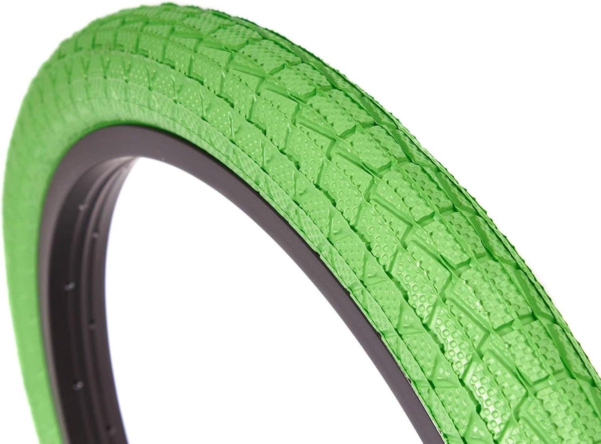 BMX Banden Set - Draadbanden Clincher - Park en Street - Moderne Look - 20 x 195 inch - Groen