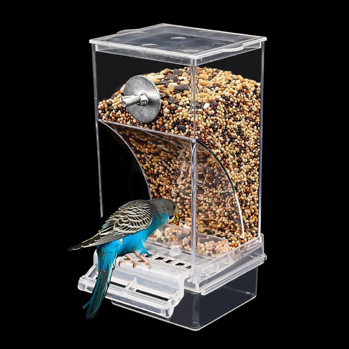 Automatische vogelvoeder - transparante hangende zaadvoedselcontainer - voor kleine en middelgrote parkieten - SnelShoppen