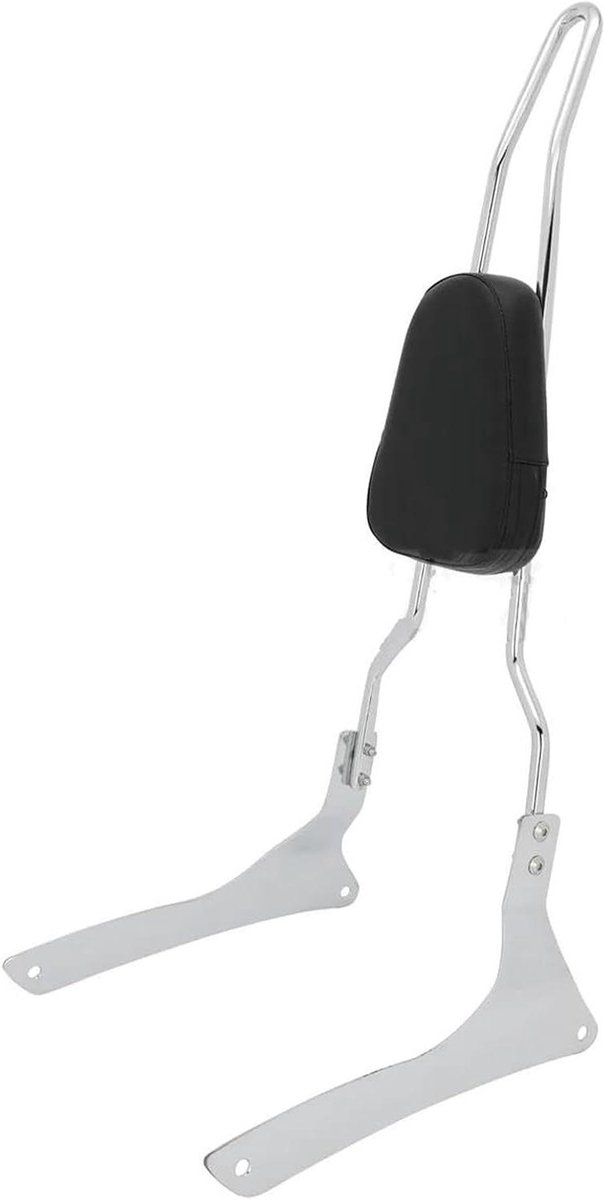 Motorfiets Passagierskussen - Motor Rugleuning Sissy Bar - Comfortabel Rijden - Snel Afneembaar - 2.4 kg - Zilver