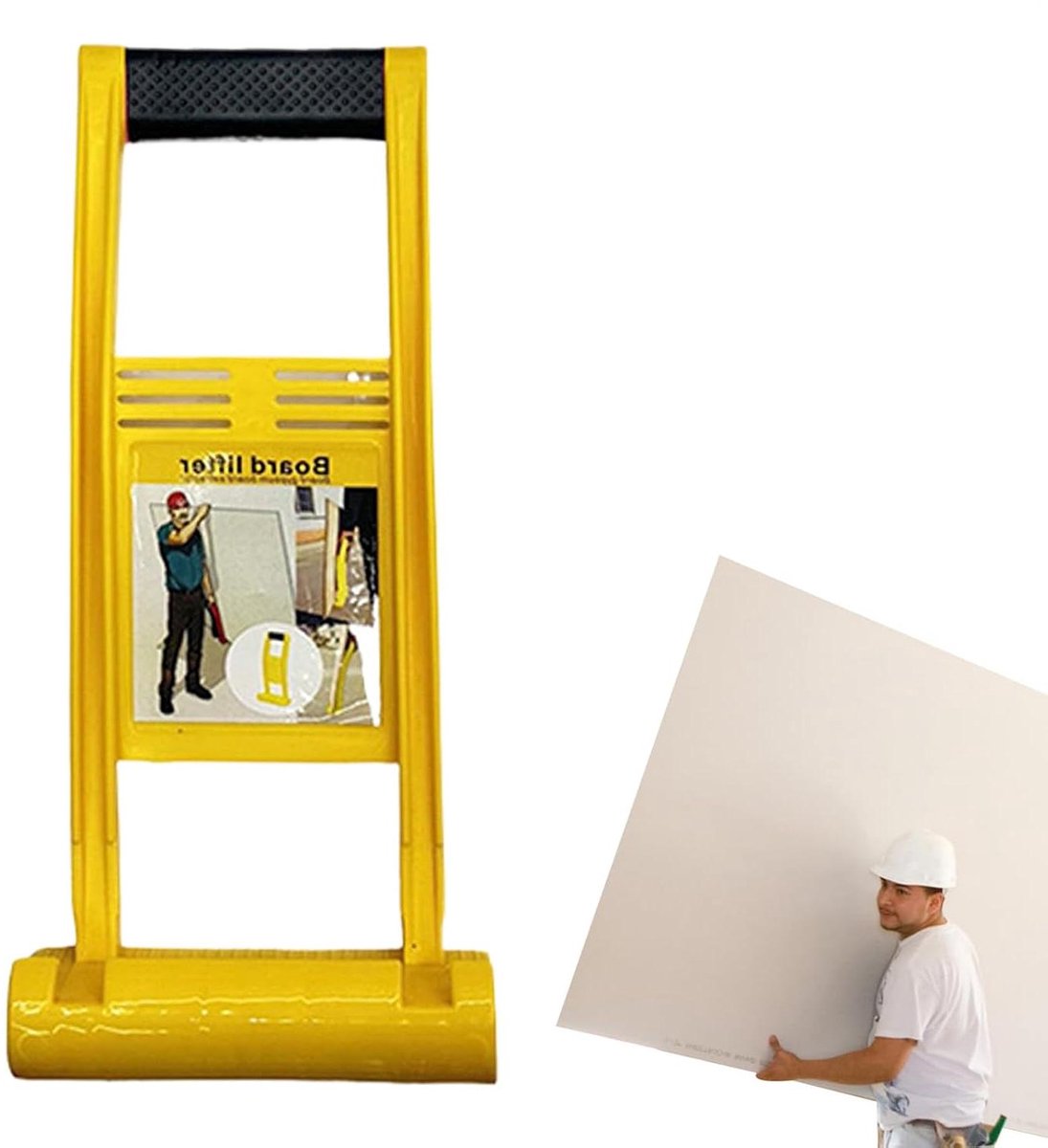 Gipsplaat Lifter - Paneelwagen Plaatheffer - Materiaal Tillen - Eén Hand Bediening - 37 cm - Rood