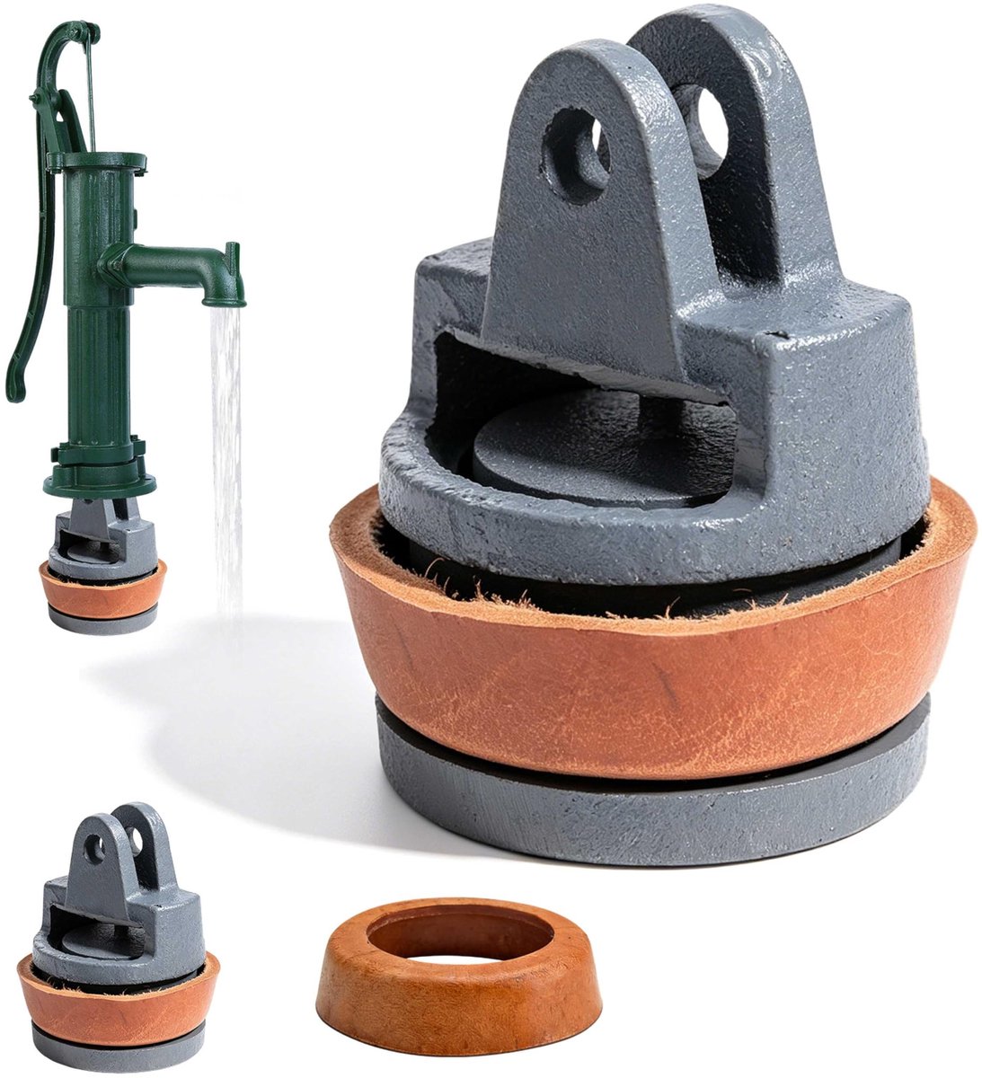 SnelShoppen - Reservezuiger voor zwenkpompen type 75 met extra afdichtring en afdichtingsset voor handpomp, compleet set voor tuinpomp en waterpompen