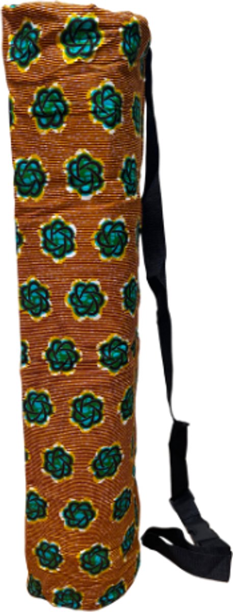 Yogamat-tas - Handgemaakt in Ghana - Sportief cadeau - Tas voor yogamat - Tas met sleutelvakje - Fairtrade draagtas voor yogamat - Yogabag - Goed doel van Merkloos — afbeelding 2