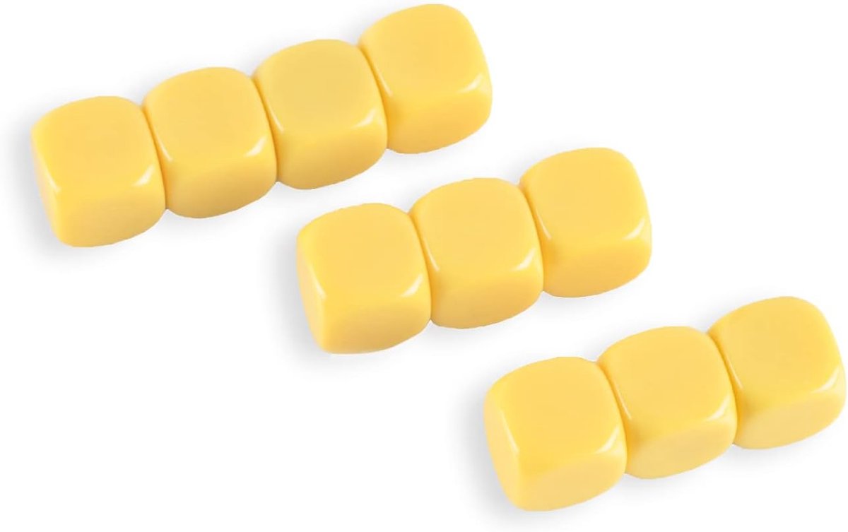 SnelShoppen - 22MM Lege Zeszijdige Dobbelstenen Educatief Speelgoed Acryl Blank Cubes Vier Kleuren Keuze voor Leren en Spellen