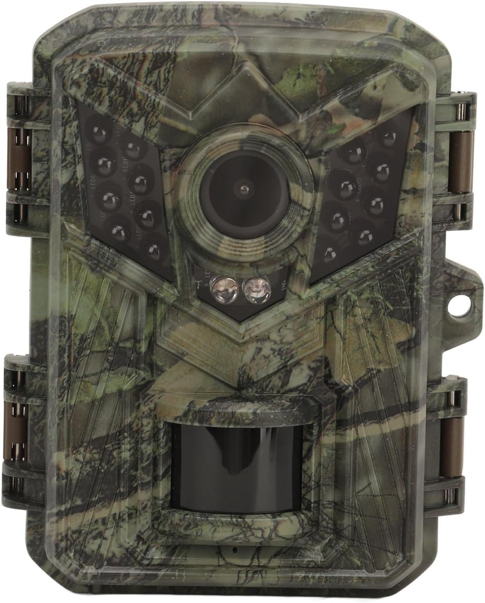 SnelShoppen - Trailcamera 16MP 1080P HD Waterdicht met Snelle Activeringstijd Infrarood Nachtzicht voor Monitoring van Wilde Dieren, Jagen en Buitenac