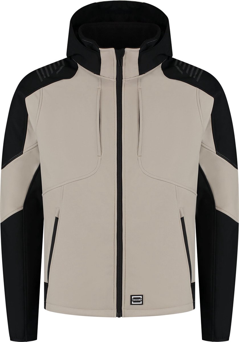 Tricorp Softshell Capuchon Bicolor Redefined 406118 - SandBlack - 5XL