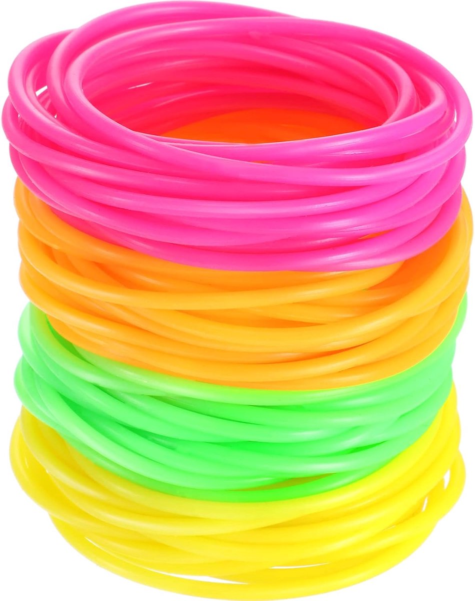 72 stuks armbanden uit de jaren 80, gelei-armbanden van siliconen