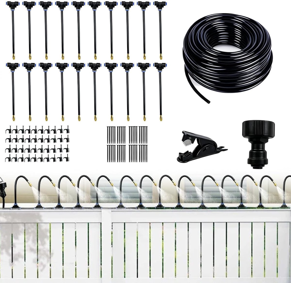 20 m automatisch irrigatiesysteem tuin druppelirrigatie complete set