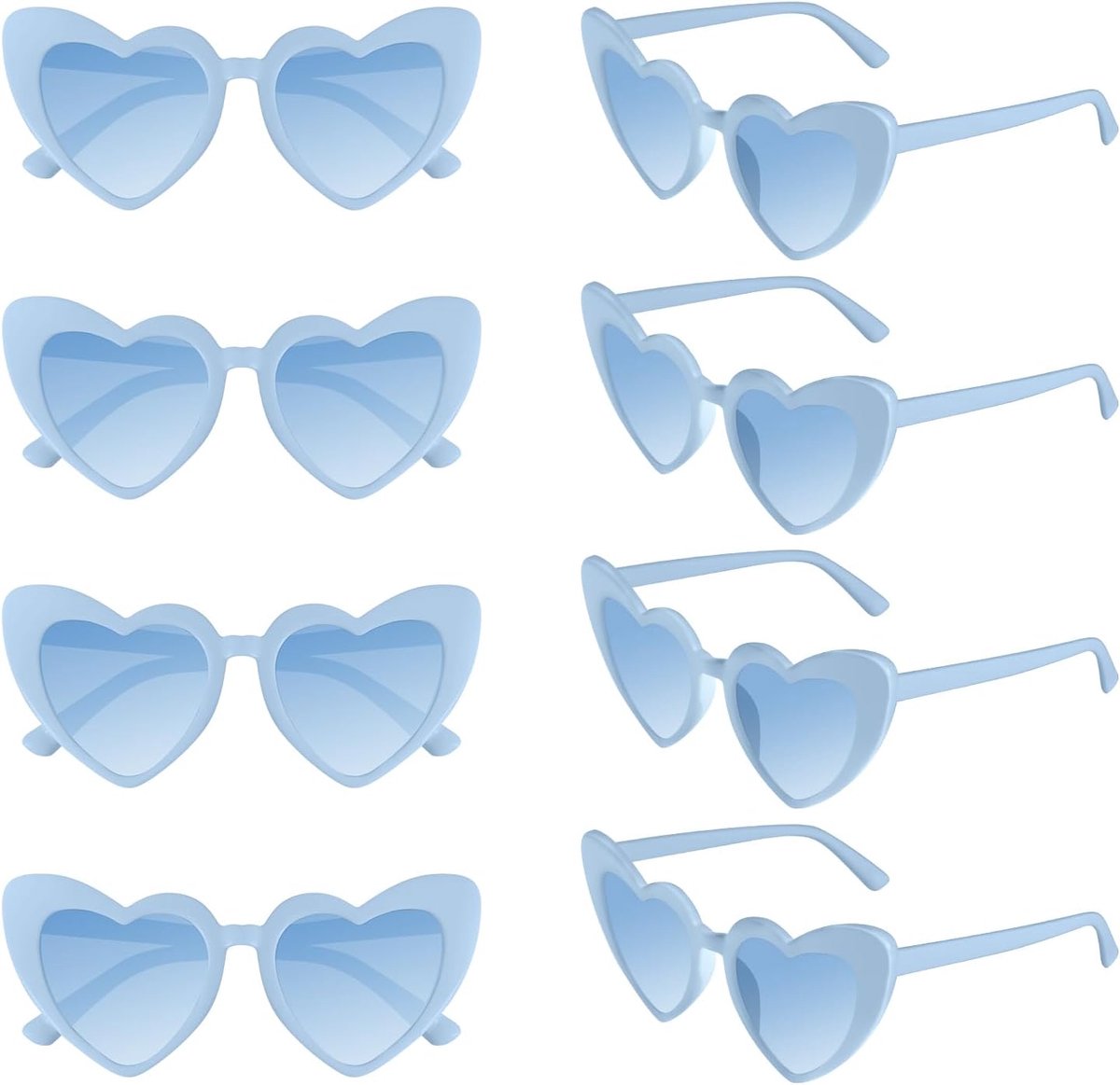 8/16 Stks Hartvormige Zonnebril Bulk Vintage Hart Bril Bachelorette Party Gunsten Voor Vrouwen Bruiloft Bruids