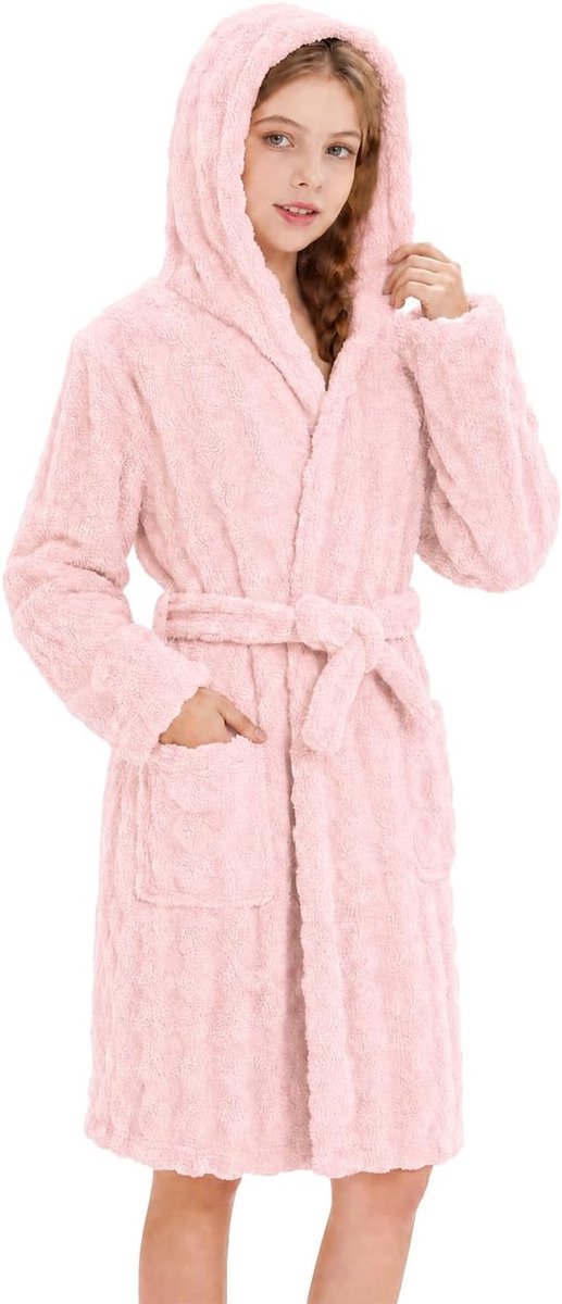 Kinderbadjas van fleece met capuchon Zachte absorberende kinderbadjas