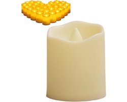 Dooze LED Kaarsen - Elektrische Sfeerlampjes - Sfeerverlichting Creëren - Realistisch Flakkerend Vlammenspel - 6 x 8 cm - Ivoor