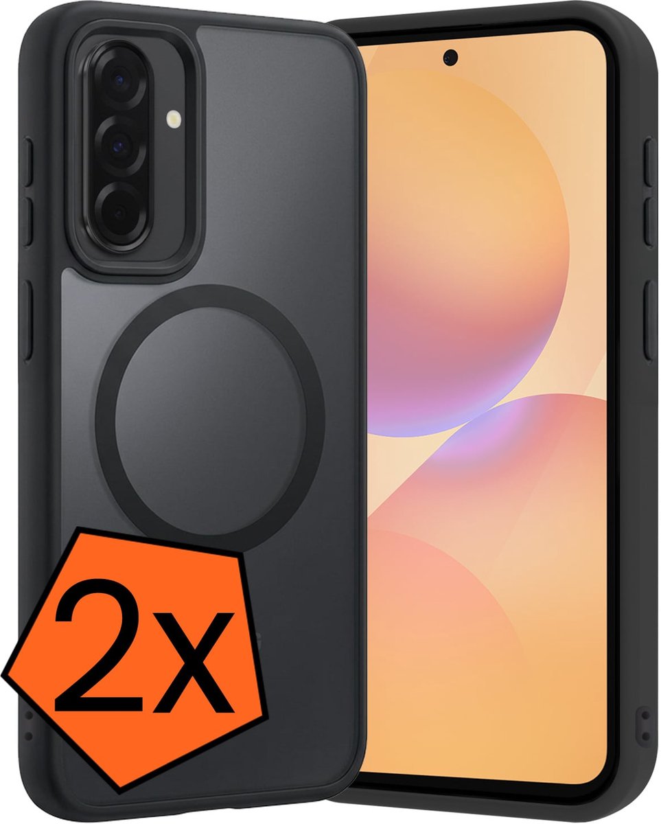 Hoes - 2 Stuks - Geschikt voor Samsung Galaxy A36 - Magsafe Compatible - Sterk & Shockproof - Back Cover - Shock Proof Case - Telefoon Hoes - Zwart