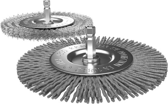 SnelShoppen - Set van 2 Voegenborstels Nylon en Metaal - Grout Brush voor Stugge Vuil in Joints - Vervangborstels voor Tuin en Huishouden - Geschikt v — afbeelding 2
