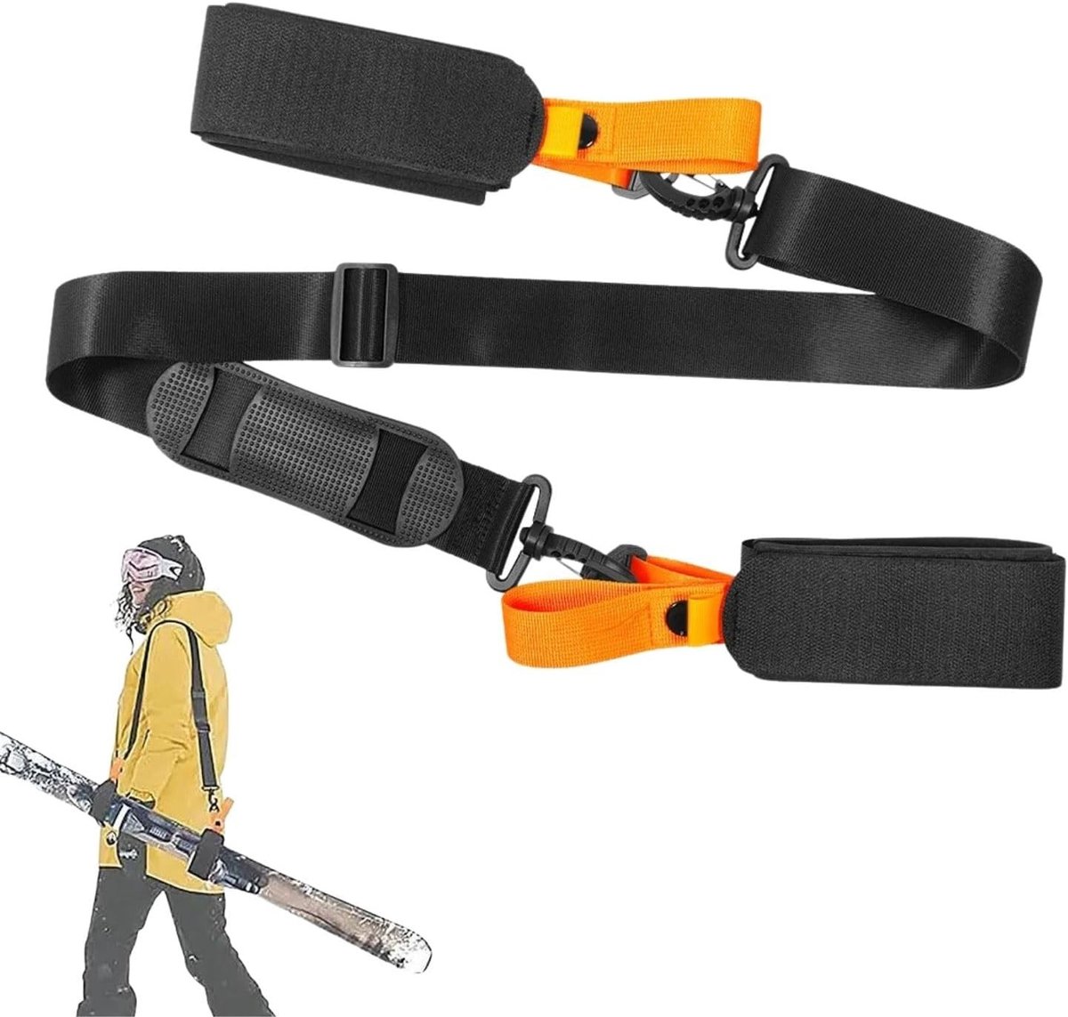 Verstelbare Schouderband voor Bosmaaier en Trimmer - Robuuste Nylon Tuinaccessoire in Oranje - Ideaal voor Tuinonderhoud en Landschapsverzorging