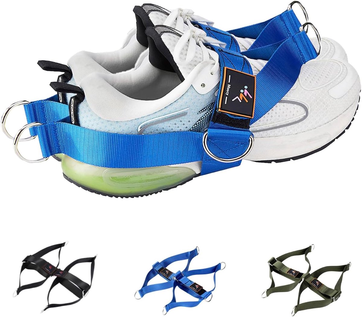 SnelShoppen - Professionele 2 Pack All-Legs 4 Ring Fitness Glute Kickback Oefening Enkelbanden voor Booty Workout Kabelmachine - Ideaal voor Thuis en