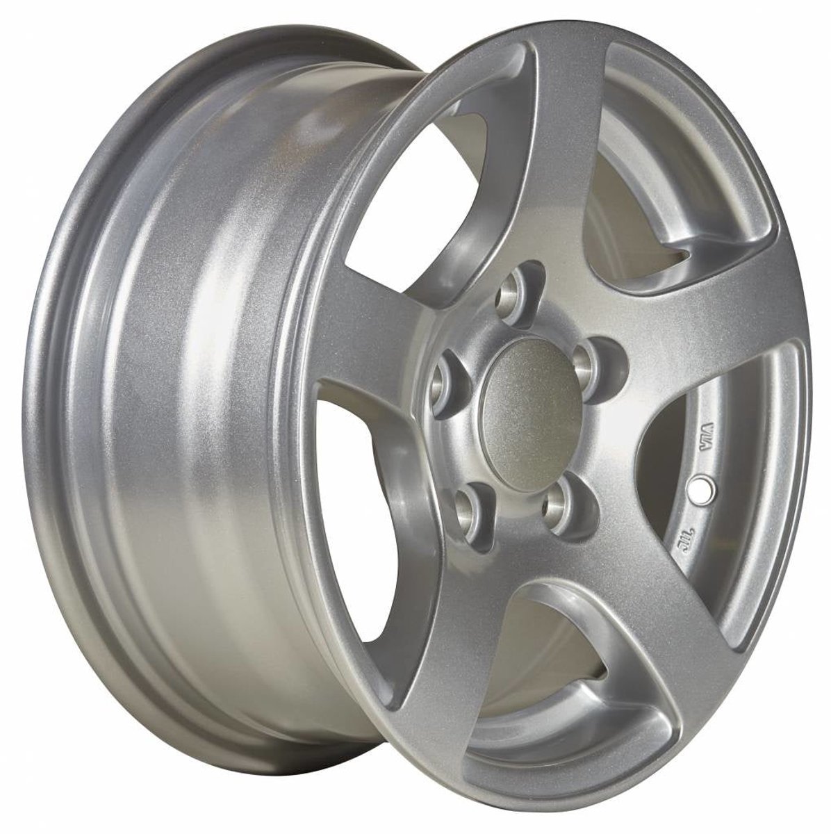 Losse 13 inch aanhanger velg - 5Jx13 - lichtmetaal - steekmaat: 5x112 - draagvermogen: 750 kg - naafdiameter: 67 mm - ET30 - zilver