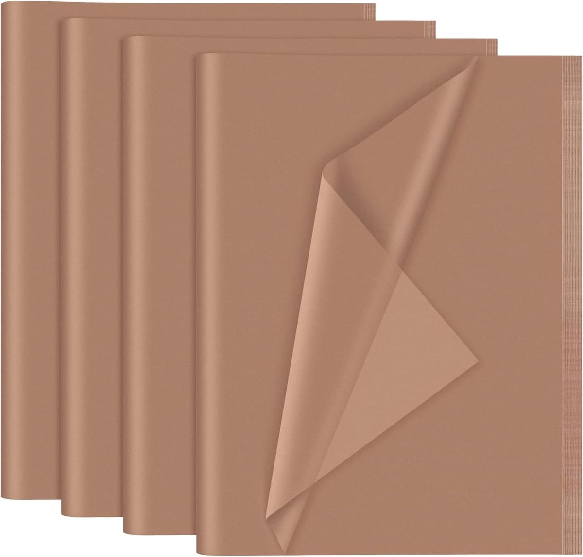 120 vellen bruin tissuepapier - 35 x 50 cm donkerbruin inpakpapier voor cadeautassen, verpakking, knutselen, verjaardag, kerst & vakantiedecor