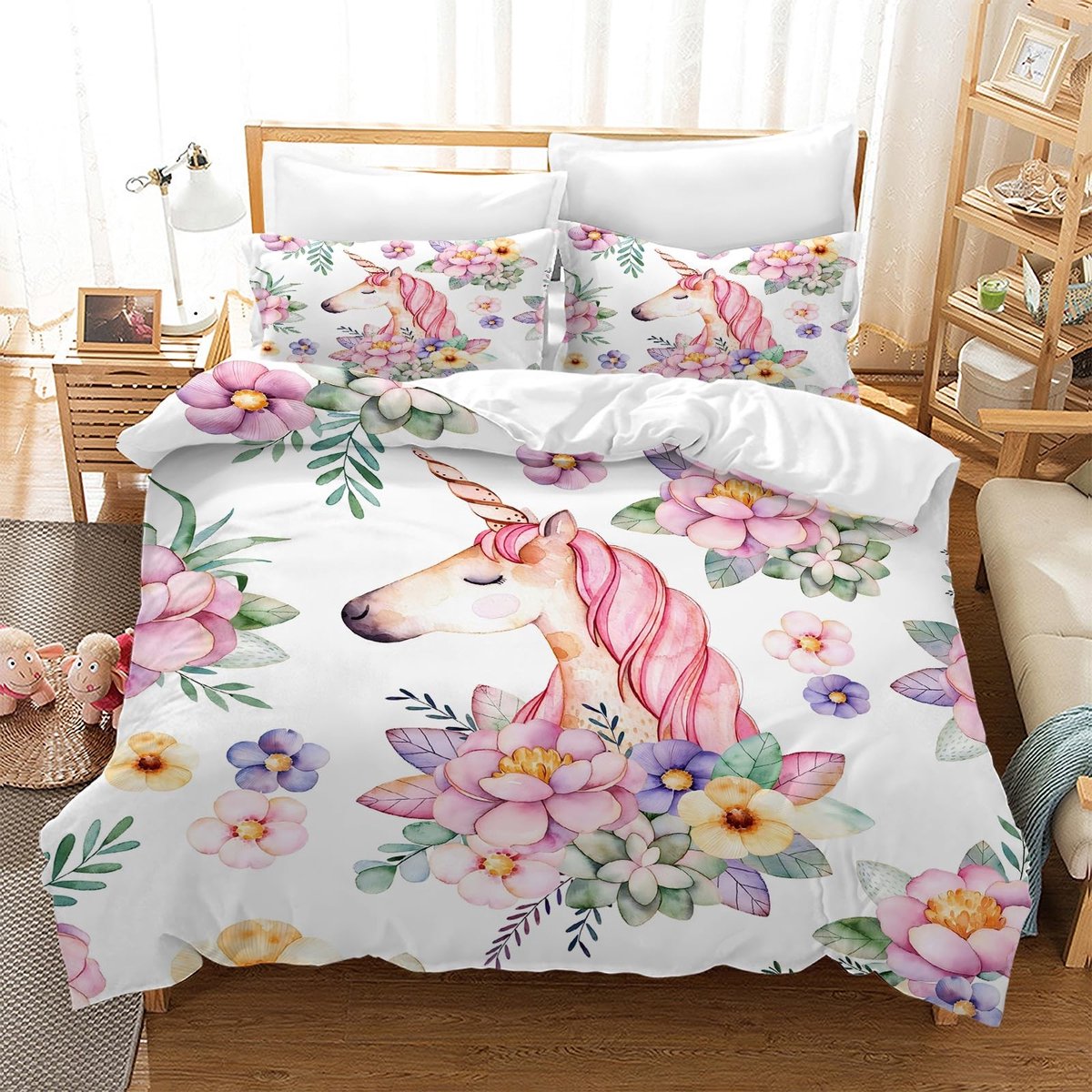 Omgoods - Eenhoorn Beddengoedset voor Kinderen 200 x 200 cm