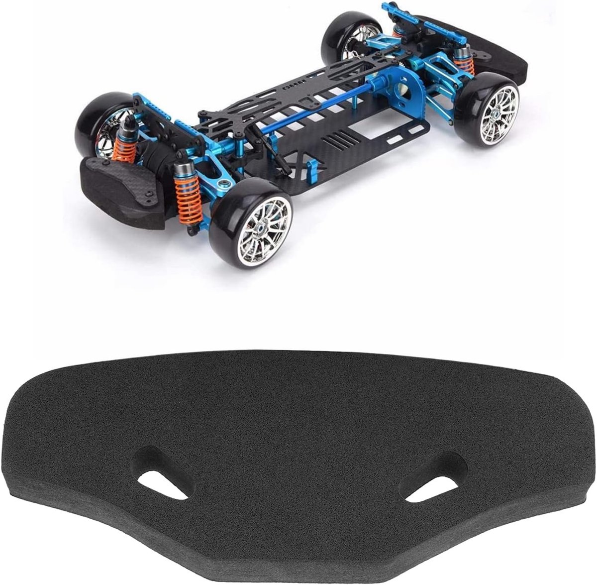 1/10 Rc Voorbumper, Rc Auto Spons Schuim Voorbumper Anti Collision Rack, Voor Tami.Ya Tt01 Tt02 Tgs 53683 Op683 51007 Sp.1007 Modelauto (zwart) | Op afstand bestuurde racewagen voorbumper van schuim met anti-botsingshouder SP.1007 (zwart)