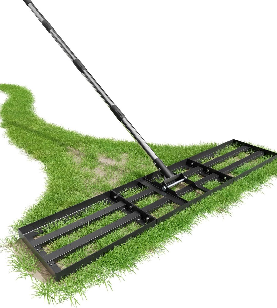 Omgoods - Verstelbare Grondafwerkingsrake met Handvat - 114 x 25 cm